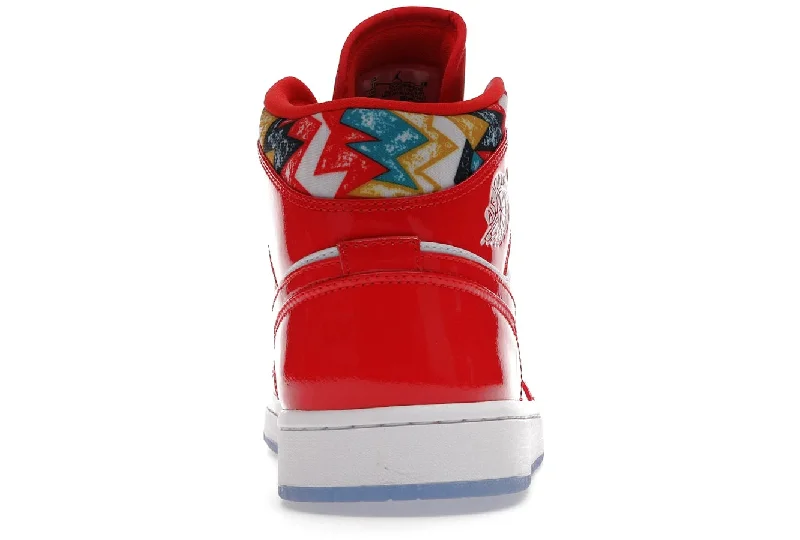 Air Jordan 1 Mid Barcelona Sweater Red Patent