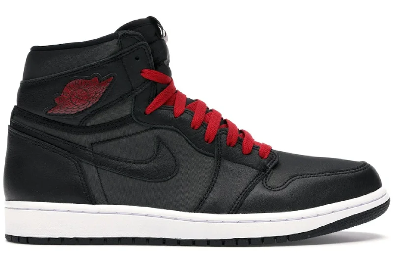 Air Jordan 1 Retro High Black Satin Gym Red