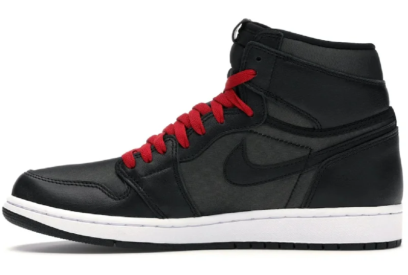 Air Jordan 1 Retro High Black Satin Gym Red