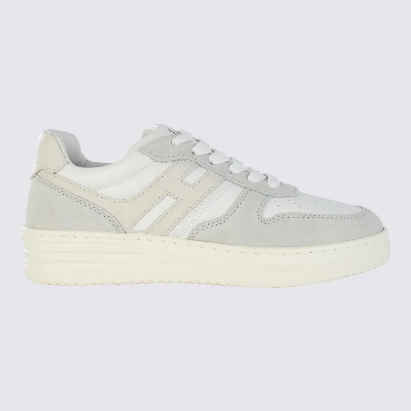 Hogan White Leather Sneakers