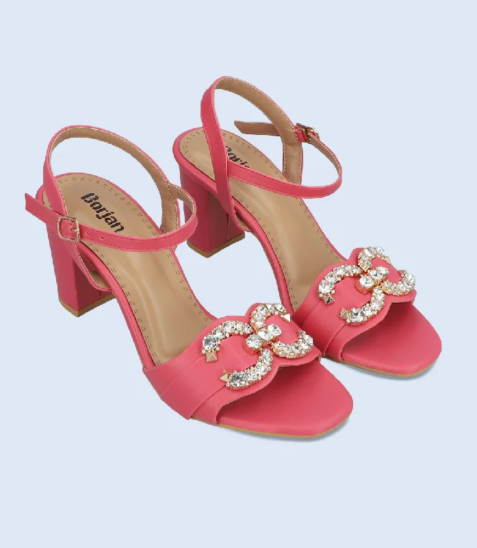 BW9346-Fuschia-Women Sandal Heel