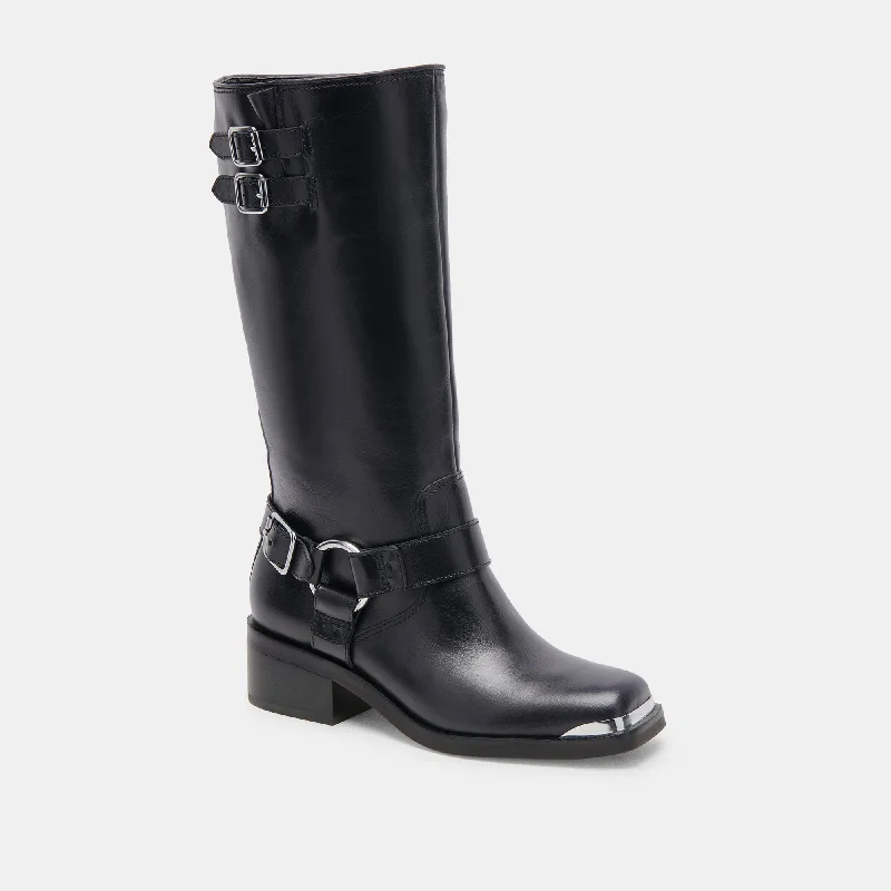 EVI BOOTS BLACK LEATHER