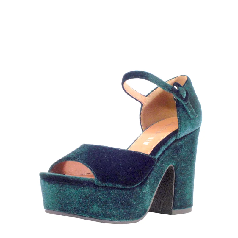 Quill Velvet Platform Heels