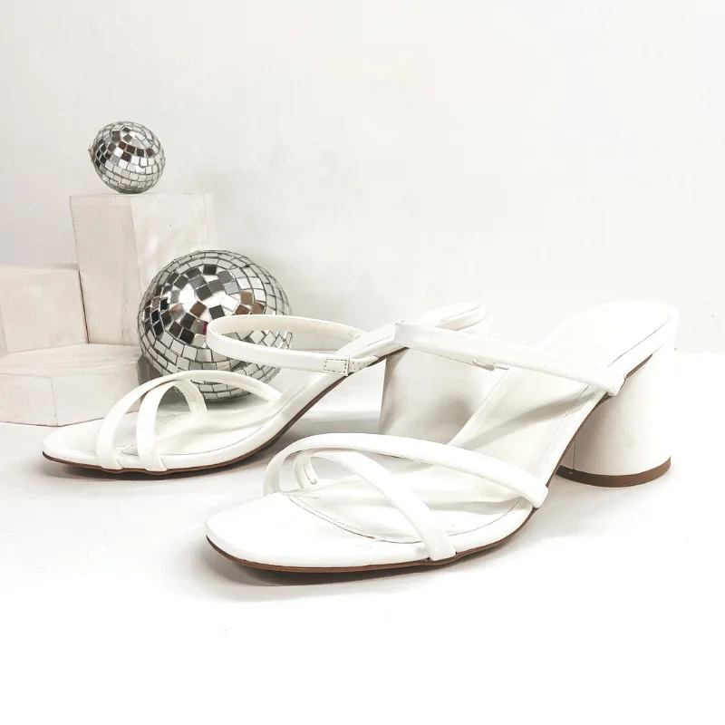 High Priority Strappy Heeled Sandals in White