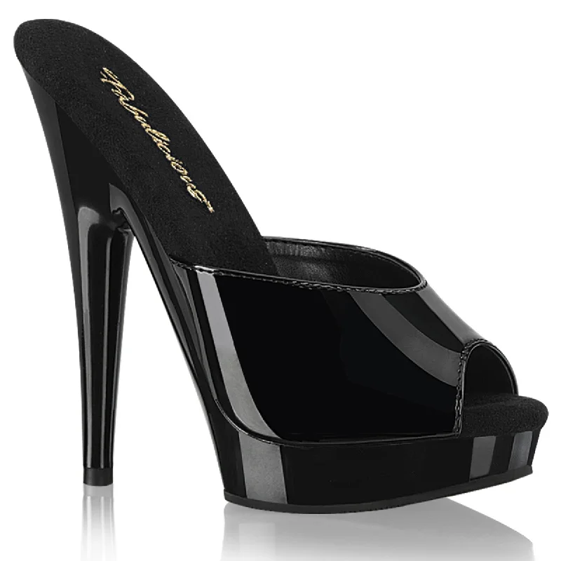 Sultry-601 Black/Black, 6"" Heel