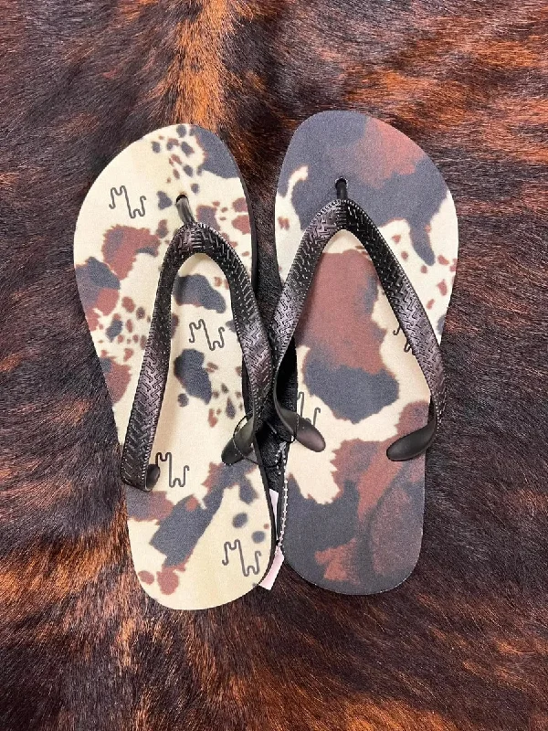 Cowhide Flip Flops