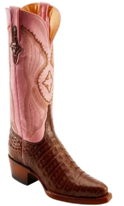 Ferrini Ladies Chocolate Caiman Boots- size 9.5