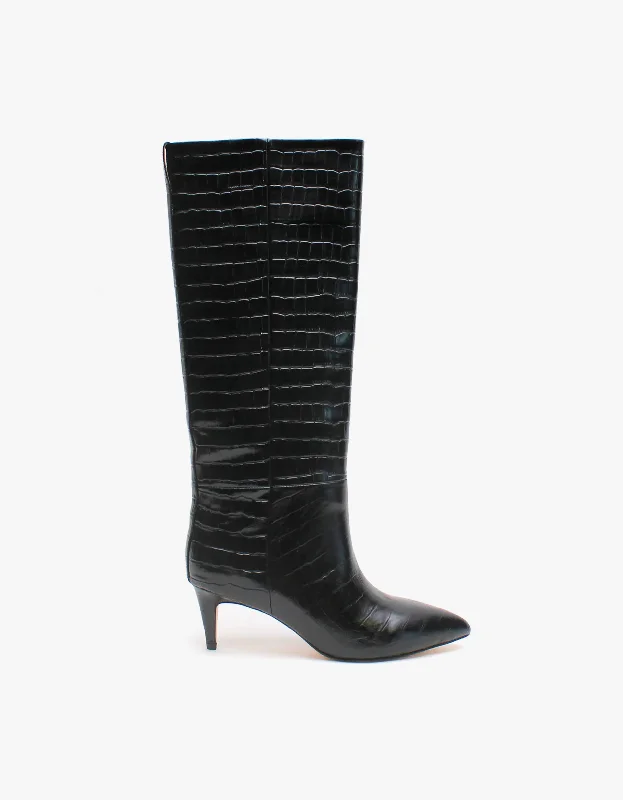 Sloane Boot - Black Croc