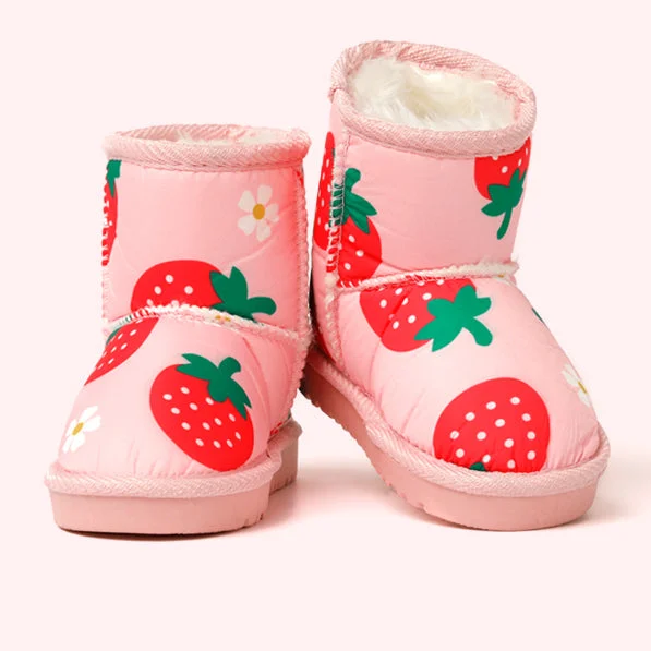 OZKIZ Strawberry Short Fur Boots