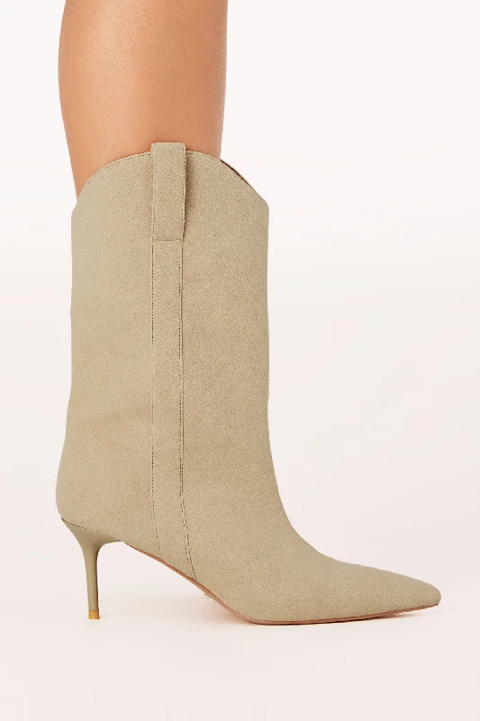 Pallan Boots - Light Taupe Suede