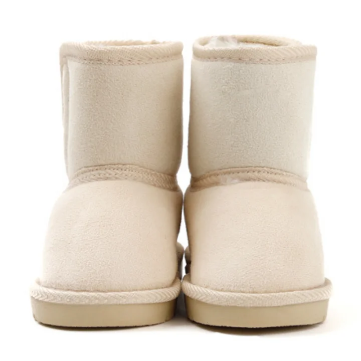 OZKIZ Medium Velcro Fur Boots - Light Beige