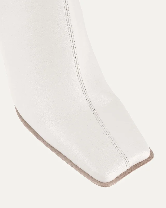 RUSH CALF BOOTS OFF WHITE LEATHER