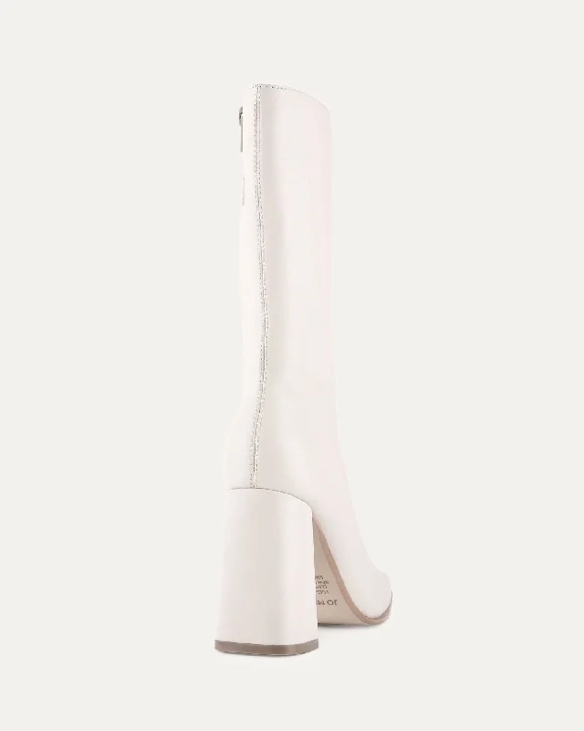 RUSH CALF BOOTS OFF WHITE LEATHER