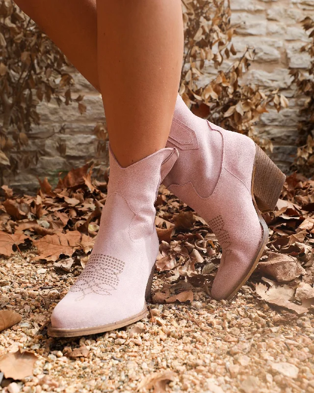 Leila Blush Booties