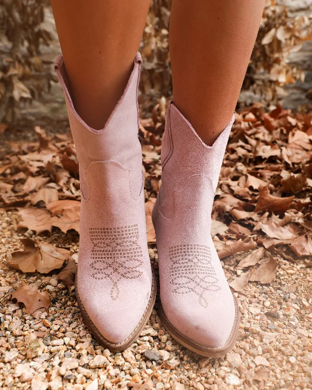 Leila Blush Booties