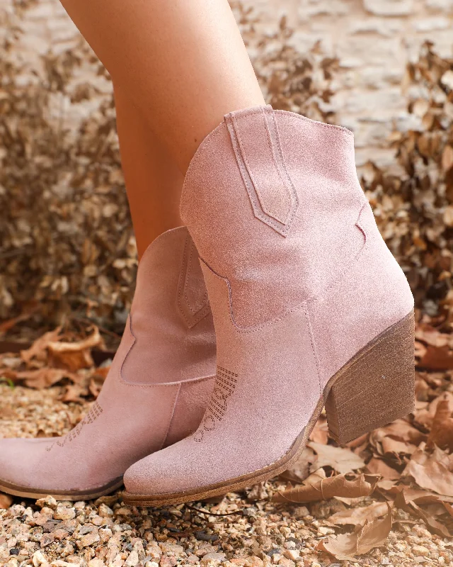 Leila Blush Booties