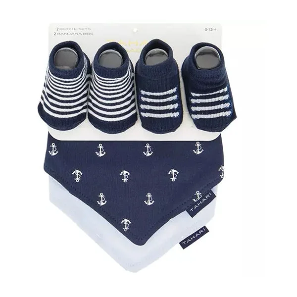 Baby Bandana Bib & Sock Set by Tahari Baby