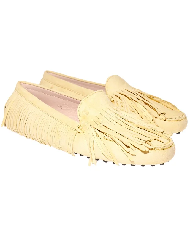 Tod's Tassel Fringe Suede Loafer