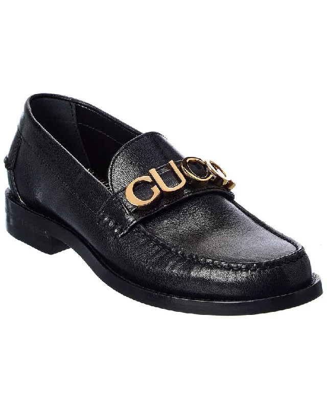 Gucci Logo Leather Loafer