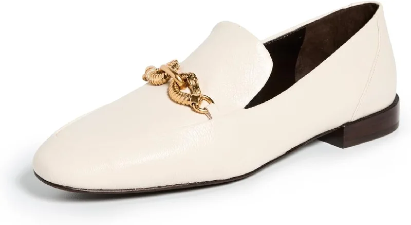 Tory Burch Women's Jessa Classic Loafers, Light Cream/Gold