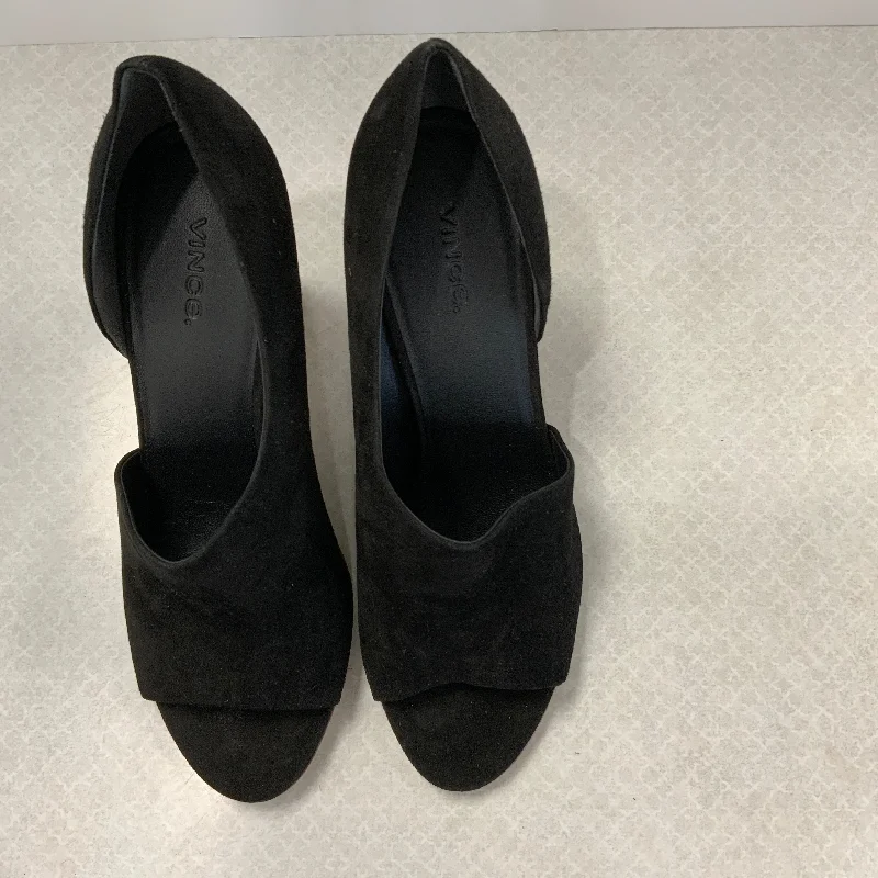 Black Shoes Heels Block Vince, Size 10