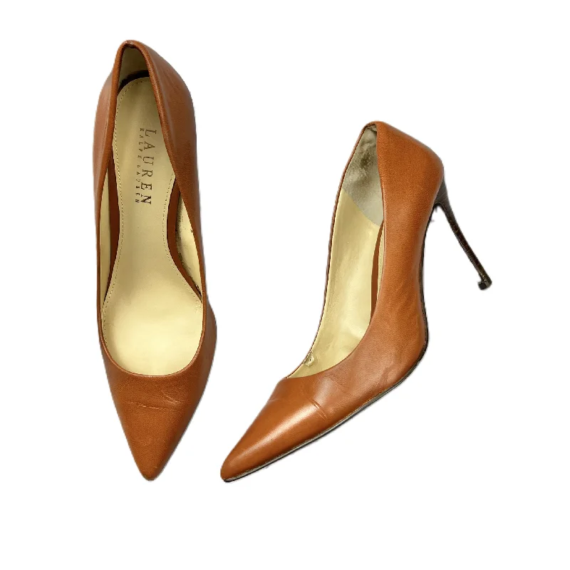 Brown Shoes Heels Stiletto By Lauren By Ralph Lauren, Size: 8