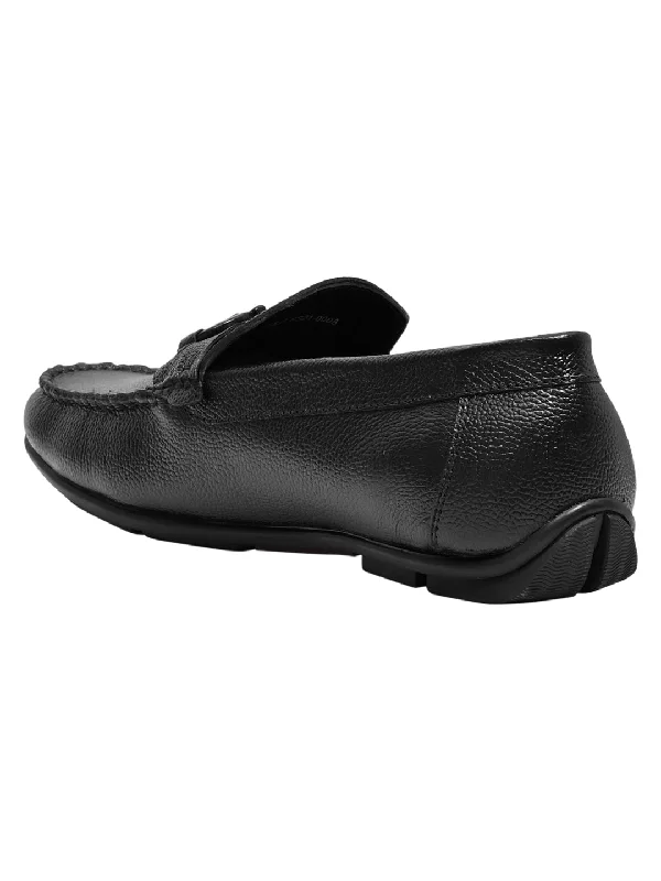 Men Black Solid Loafers