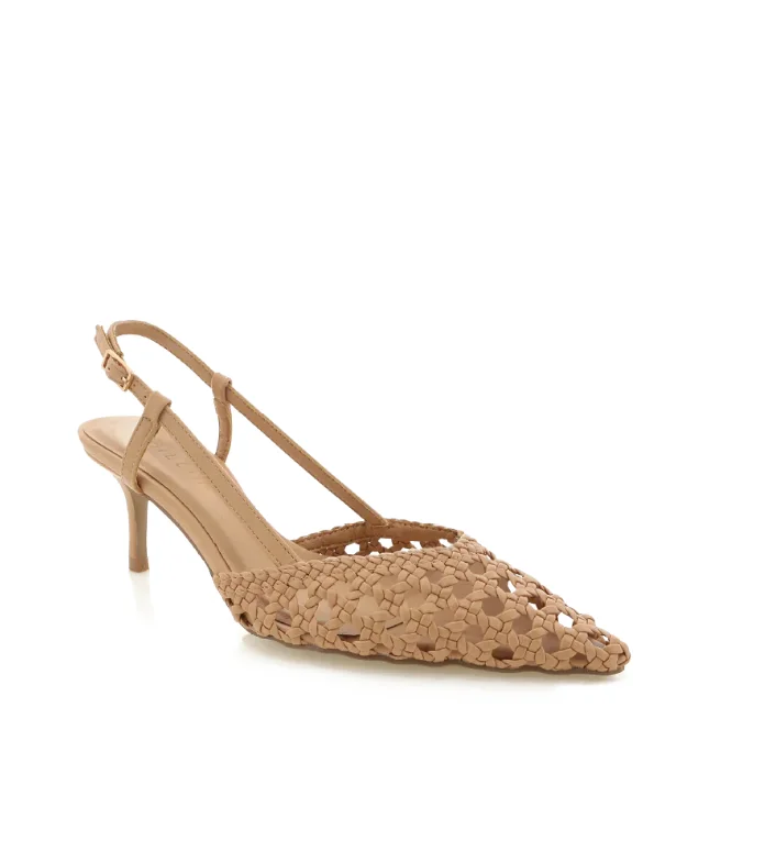 Woven Pointed Toe Heel Shoe by Billini