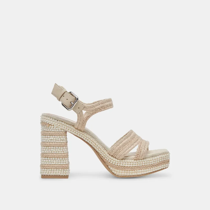 Dolce Vita Anira Pearl Heels - Ivory