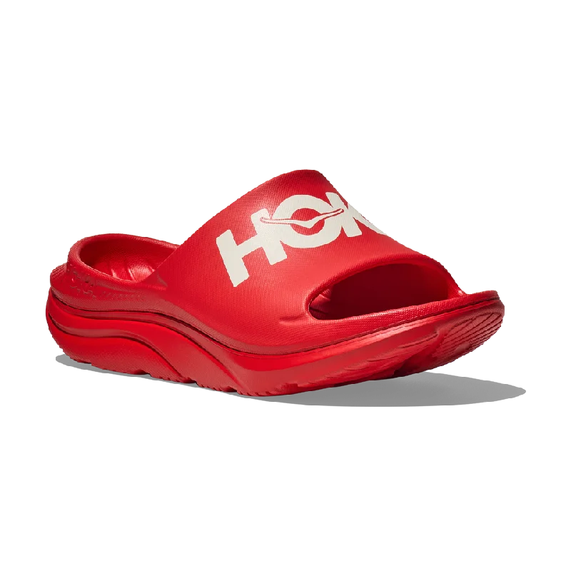 HOKA All Gender Ora Athletic Slide Vermillion/White