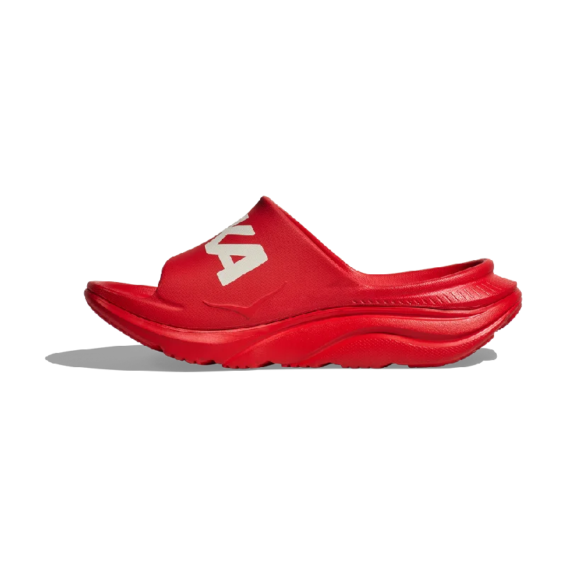 HOKA All Gender Ora Athletic Slide Vermillion/White