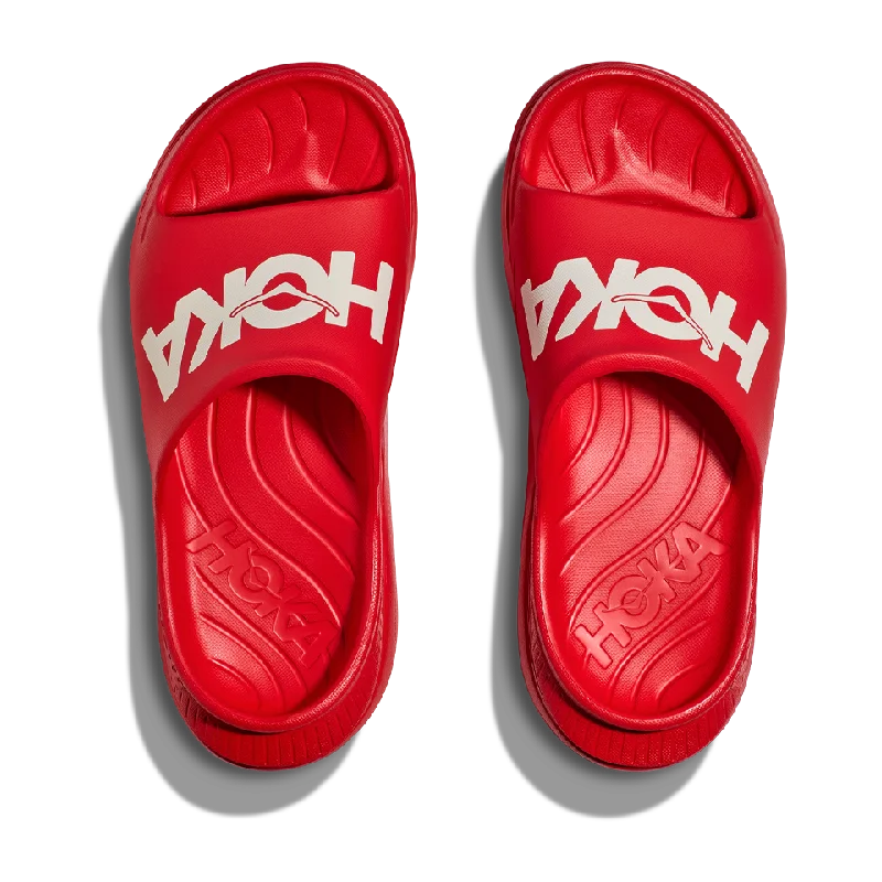 HOKA All Gender Ora Athletic Slide Vermillion/White