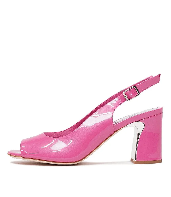 Kianna Bright Pink Patent Leather Heels