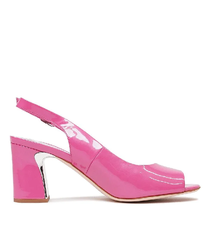 Kianna Bright Pink Patent Leather Heels