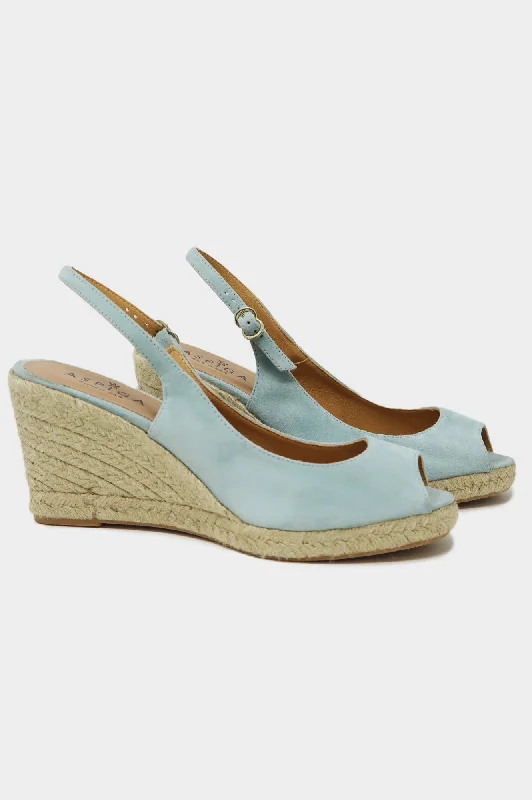 Mykonos Peep Toe Espadrilles | Blue