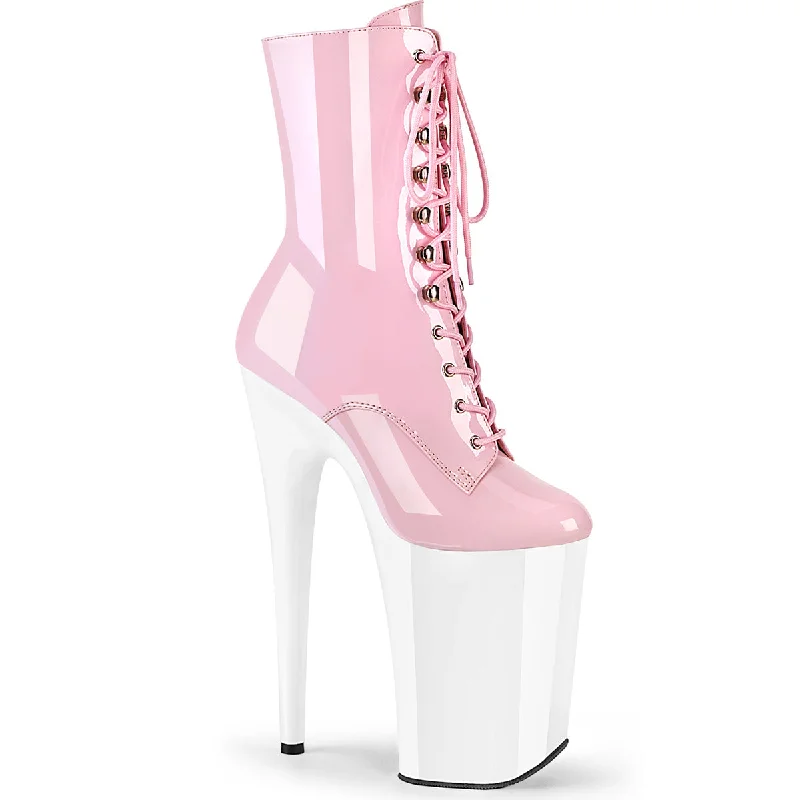 PLEASER INFINITY-1020 B. PINK PAT/WHT