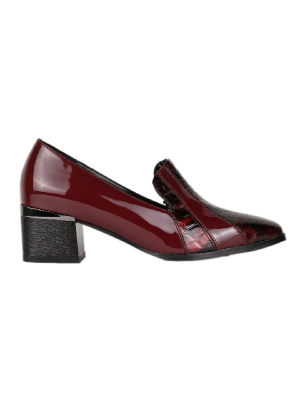 Women Maroon Animal Print Loafers