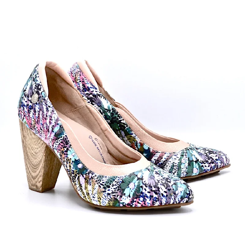 RHYTHM HIGH HEEL - ABSTRACT PRINT LEATHER