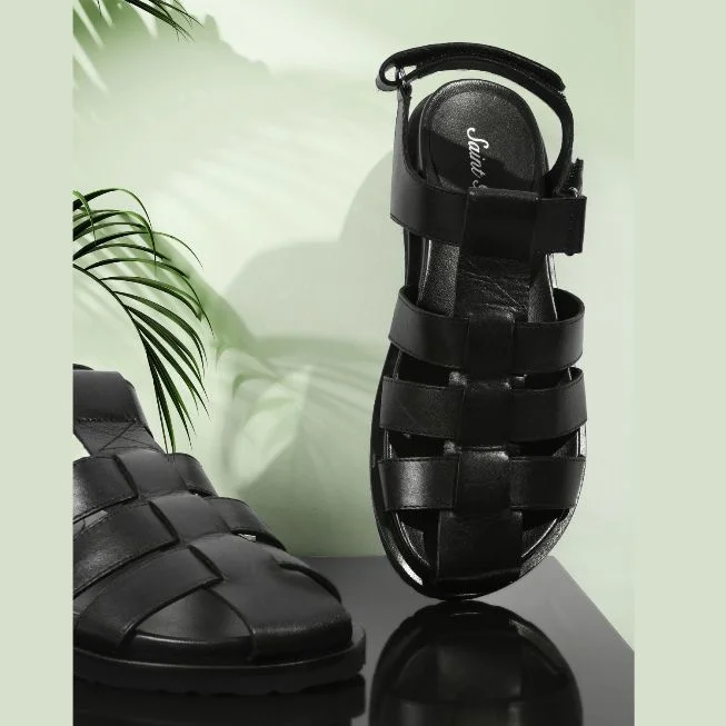 Saint Neive black  Studded Strappy Sandals