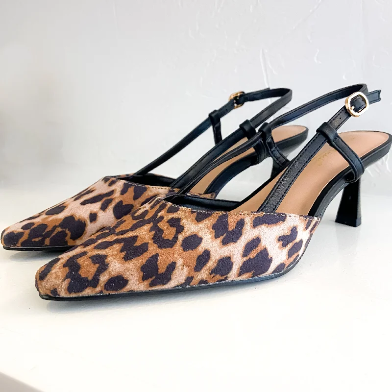 Scarlet Faux Leopard Slingback Heel