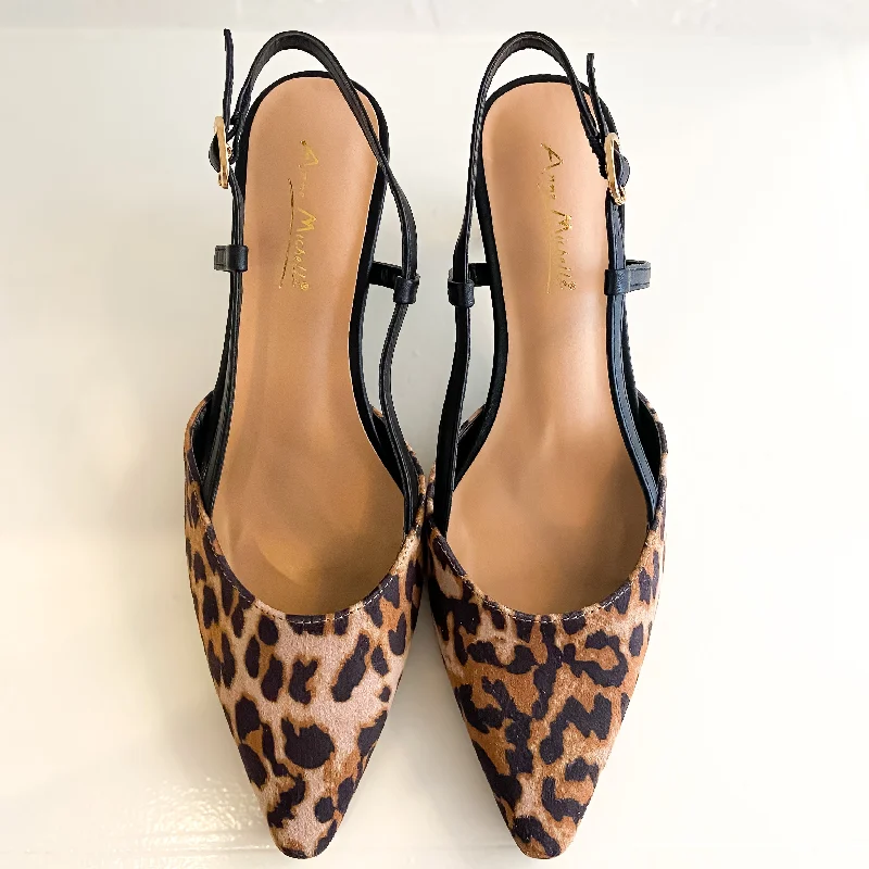 Scarlet Faux Leopard Slingback Heel