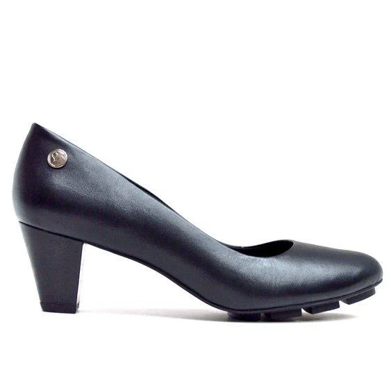 SKIP MID HEEL - BLACK LEATHER