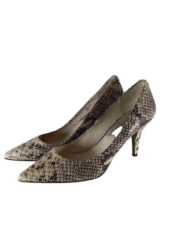 Snakeskin Print Shoes Heels Stiletto Michael By Michael Kors, Size 10