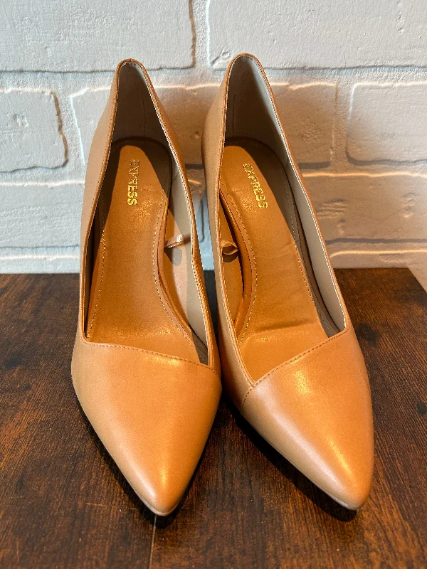 Tan Shoes Heels Stiletto Express, Size 8.5