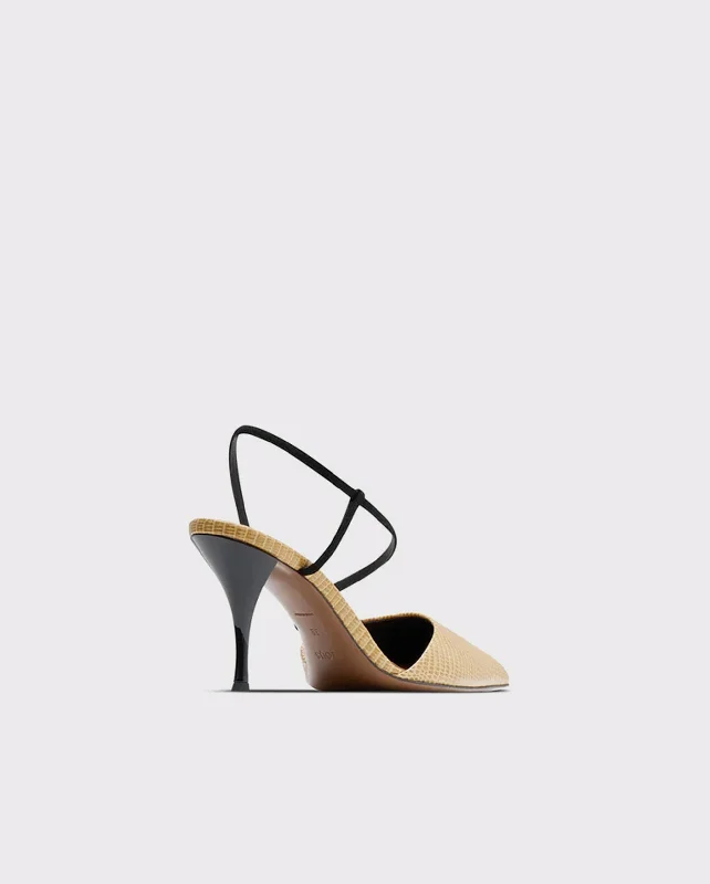 TANGRA HEEL / BEIGE BLACK