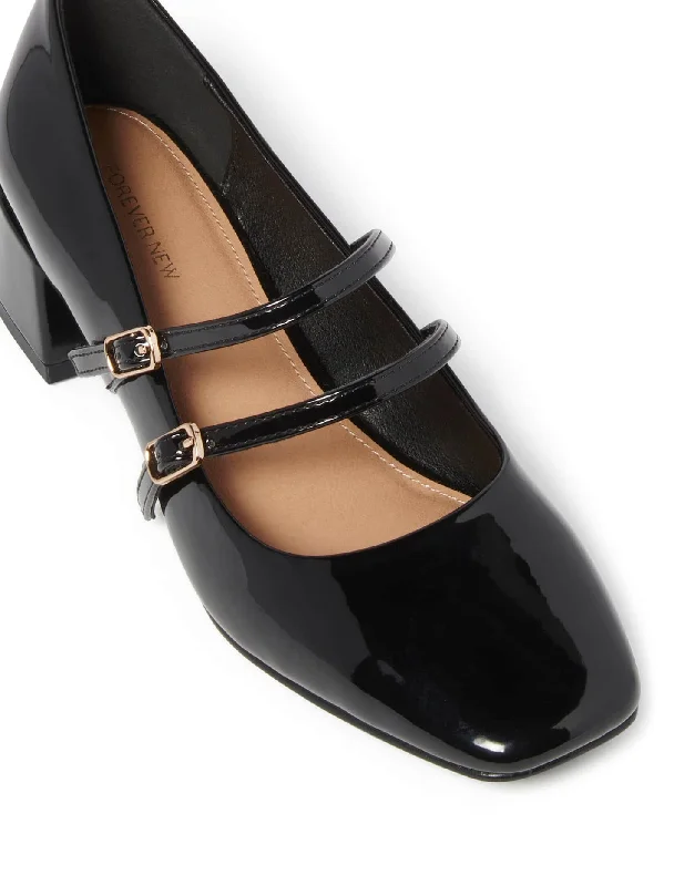 Thea Mary Jane Low Block Heel