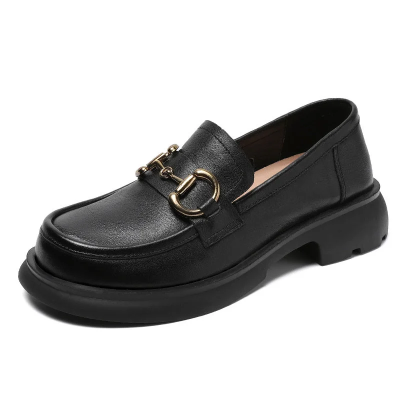 Women Retro Soft Leather Casual Loafers