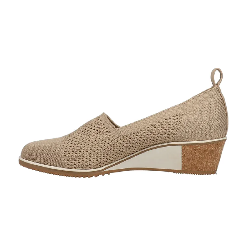 WOMEN'S VANELI GALEN WEDGE | ECRU KNIT STRETCH