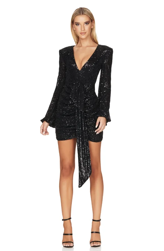 Black Sierra Sequin Mini by Nookie Y2K mini dresses