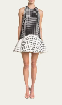 Coco Boutique Black and White Geometric Mini Winter mini dresses